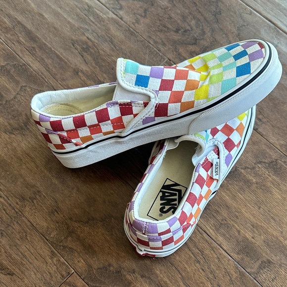 Vans Colorful Checkered Slip-On Sneakers - Picture 2 of 3